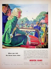 Original 1947 Vintage print AD: Webster Cigars "Executive America's Top Cigar