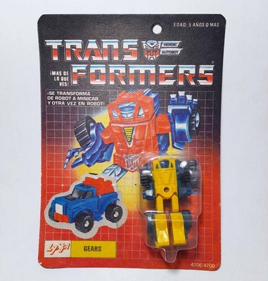 Transformers G1 Gears Lynsa Peru MOC  Vintage Very Rare Variant UNPUNCHED VTG
