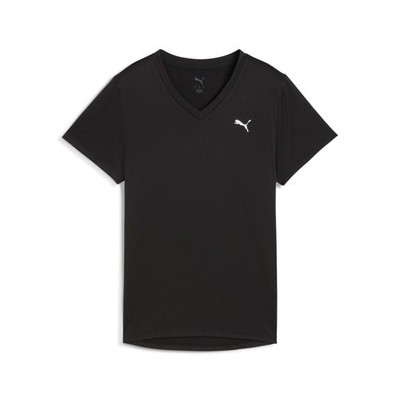 Puma W TAD ESSENTIAL VNECK Tee - schwarz /Gr: L