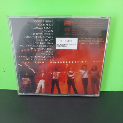 Foreigner CD - Classic Hits Live - Atlantic 1993 | eBay