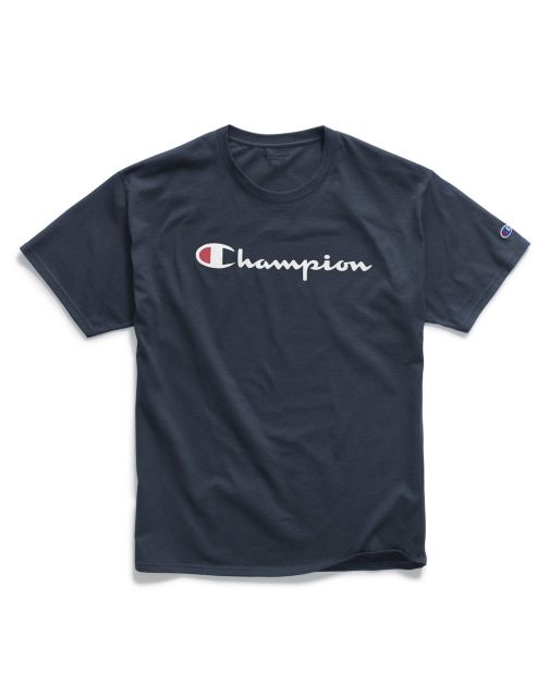 Champion LOGO tシャツ ユニセックス ３色 Champion Men's Classic Jersey Script T-Shirt XL for sale