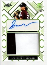 2023 Leaf Perfect Game Showcase Patch Emerald Auto #PASS1 Schuyler Sandford 4/10