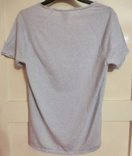 H&M T-Shirt Basic Strech V-Ausschnitt Größe XS hellblau mit Tasche - Bild 3 von 3
