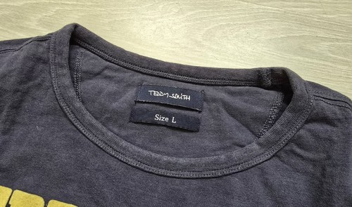 Tee-Shirt TEDDY SMITH manche courtes (Taille L) Bleu foncé, Col rond - TBE - Imagen 2 de 7