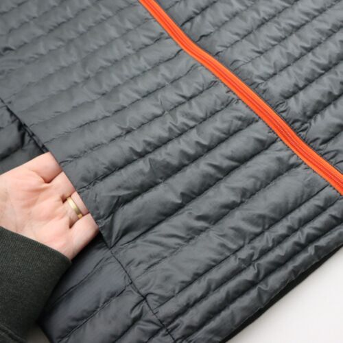 Patagonia Down Quilted Lightweight Puffer Shirt Jacket Mens Sz Small Gray Orange - Picture 4 of 10