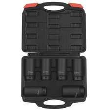 6 Pack Crank Bolt Socket Set 17/19/21/22/24/27mm Harmonic Balancer Impact Socket