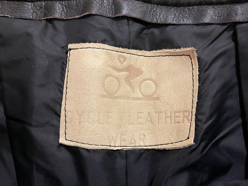 Men’s Cycle Leather Wear Thick Black Leather Pants - Size 32 - Picture 5 of 10