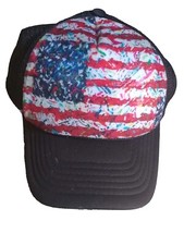USA American Flag Snapback Trucker Hat For Boys 2T-6yrs/Memorial Day