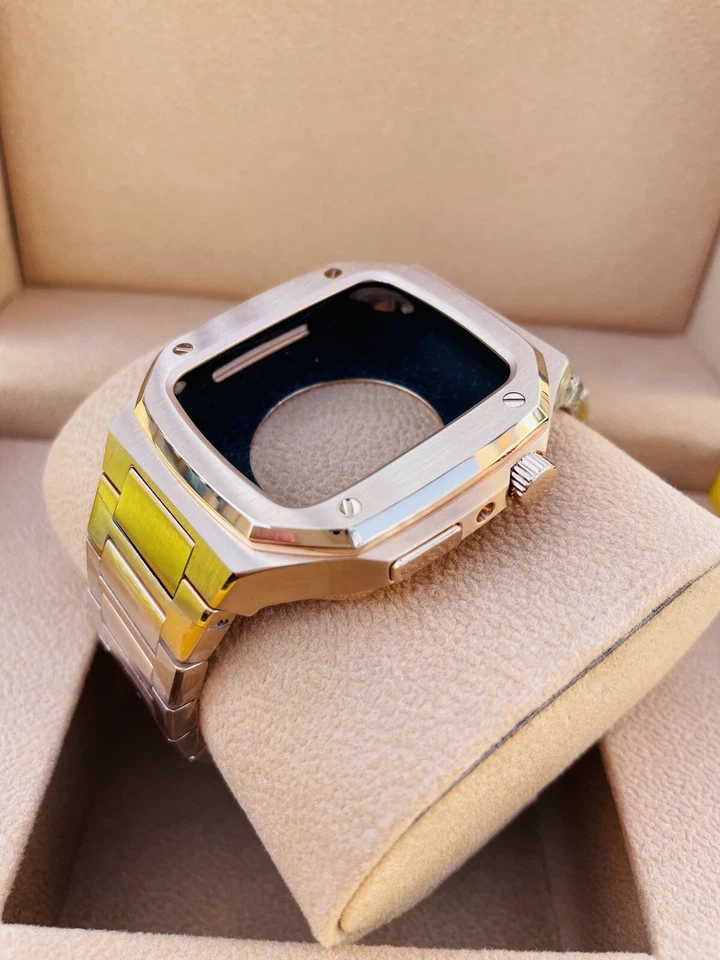 Custom 24k Rose Gold Plated Case for Apple Watch Series 4 5 6 44mm - Изображение 3 из 4