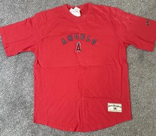 NWT NEW LOS ANGELES ANGELS ANAHEIM MENS SHIRT RED BASEBALL LOGO LEE SPORT LARGE