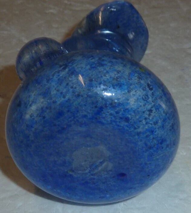 flacon d'apothicaire bleu 18éme sen verre églomisé dans le style romain antique - Photo 3/3