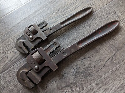 Lot of 2 Vintage DUNLAP Made in Germany Adjustable Wrenches #14 & #10