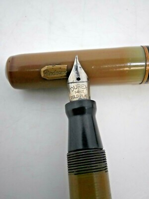 Vintage 14K GP Durex Nib With Odd Plastic Barrel Fountain Pen For Parts/Repair