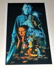 Póster de película alternativa de Halloween 1978 Jamie Lee Curtis Michael Myers 19"x13"