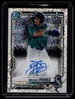 Milkar Perez 2021 Bowman Chrome 1st Speckle Refractor Auto Card /299 #CPA-MP