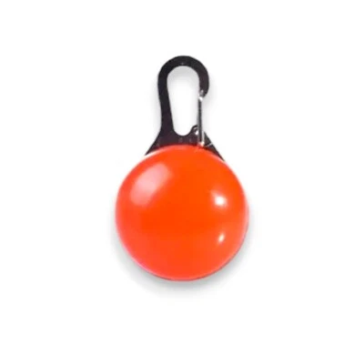 M&M SMARTEK® LED Hunde Anhänger Blinklicht Warnbeleuchtung Leuchthalsband ROT