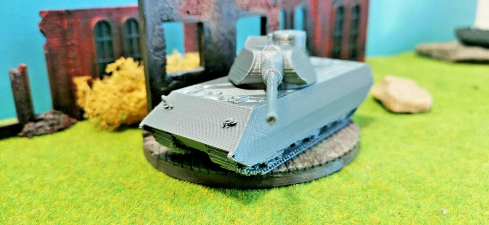 Vk 100.01 P Prototipo Carro Armato Incolore 3D Stampa Kit WW2 Forze 1:87 1/72 - Immagine 3 di 4