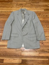 Bill Blass Mens Size 42 Gray 2 Button 100 Wool Sport Coat Blazer Suit Jacket