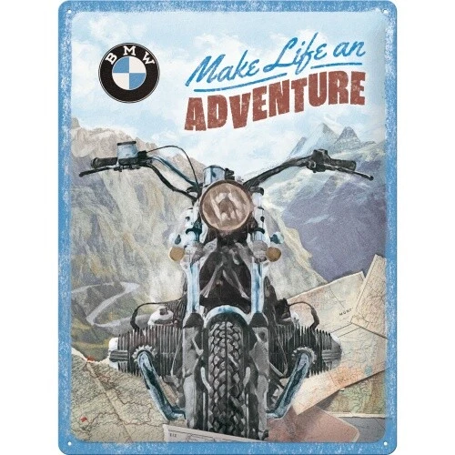 NOSTALGIC ART Blechschild Motorrad "Make Life an Adventure" - 30x40 cm