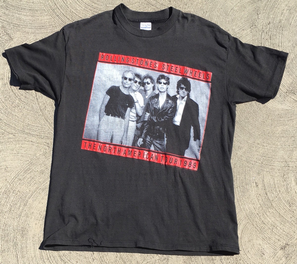 Vintage Rolling Stones Steel Wheels 1989 T Shirt Concert Tee 80s