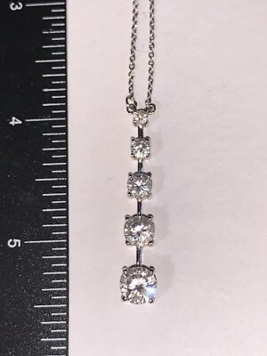 Sterling Silver Sparkling Graduating Size Cubic Zirconias With ...