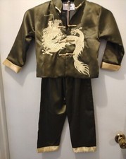 Children's Asian Dragon Satin Suit - Yuexuan - Size 4