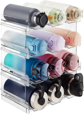Lifewit Water Bottle Organizer, Stackable Kitchen Pantry 12-bottle 