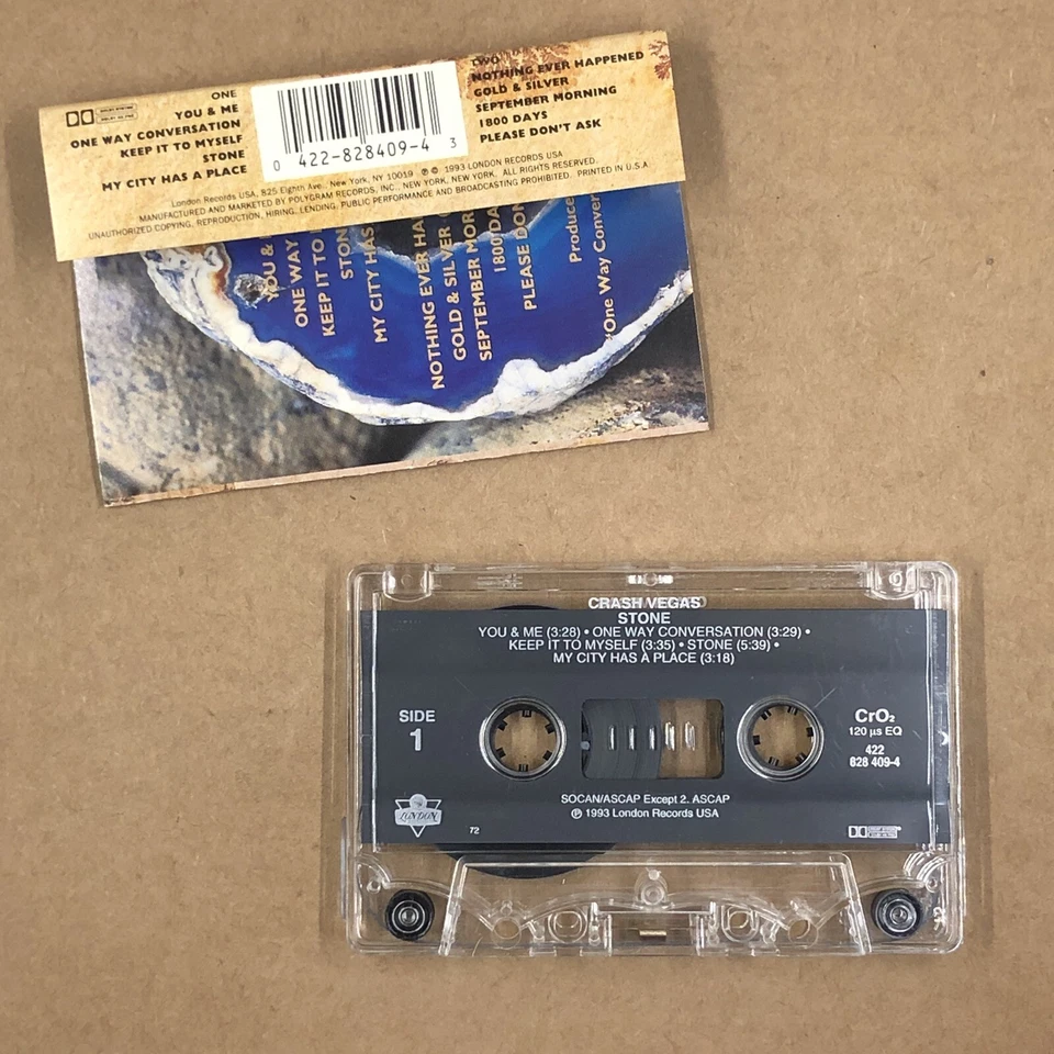 CRASH VEGAS Cassette Tape 90s Rock Folk STONE DAVID PIRNER SOUL ASYLUM — 第 2/4 张图片