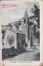 ar479 cartolina vallemaio chiesa ss.annunziata provincia di frosinone
