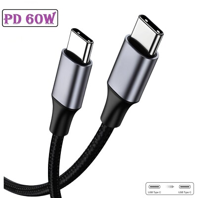 USB-C auf USB-C Ladekabel Typ-C Kabel PD 60W Schnellladekabel Samsung Xiaomi