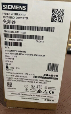 6SE6440-2UD21-1AA1 1PCS NEW SIEMENS Micromaster 440 6SE6440-2UD21-1AA1 Converter