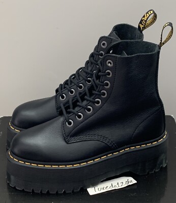 New! Women's Dr. Martens 1460 Pascal Max Platform Black Leather Boots Women 9 US
