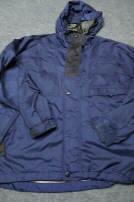 Helly Hanson Jacket Mens Small Blue Black Outdoors Casual Full Zip Winter Men