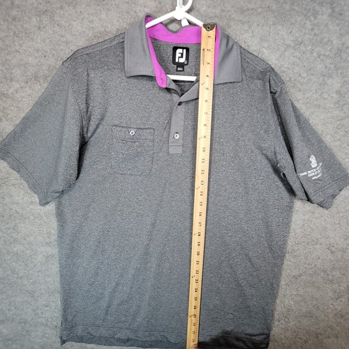 FootJoy Polo Camicia Uomo Grande Grigio Manica Corta Logo Golf - Foto 7 di 12