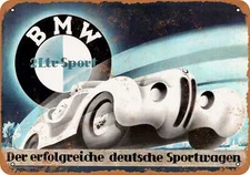 METAL SIGN - 1936 BMW 2 Litre Sport - Vintage Look Reproduction