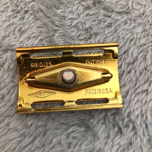 Vtg Gillette Gold Tone Safety Razor Ball End - Picture 5 of 6