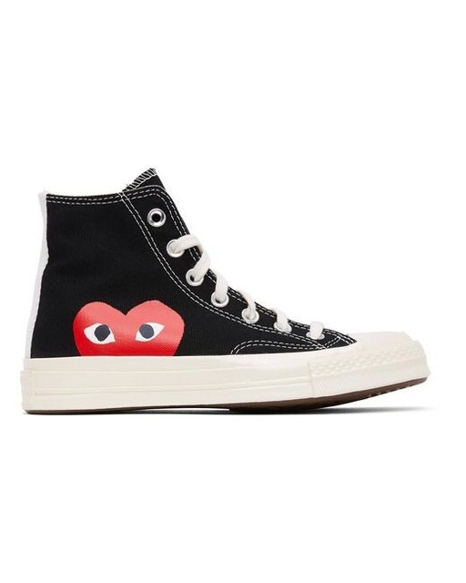 comme des garcon black high top converse