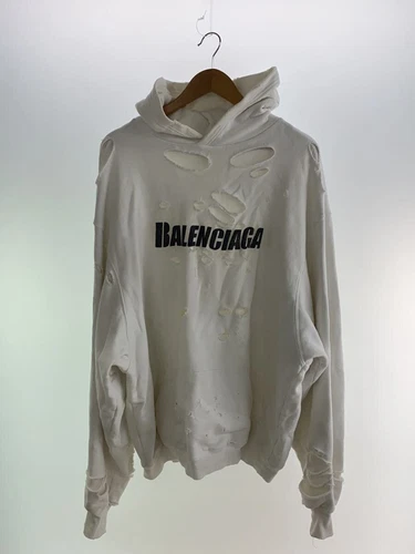 Felpa con cappuccio BALENCIAGA bianca XXS usata