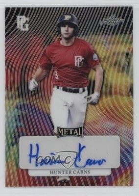 2023 Leaf Perfect Game National Showcase Metal 1/1 Hunter Carns Auto 1t8g