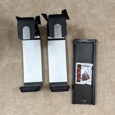 Lot of 2 Humanscale Adjustable Under-Desk CPU Holder Black/Silver Free Shipping