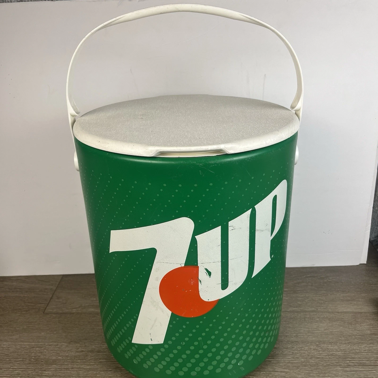 Vintage 7-Up Soda Cooler - Hamilton Skotch - 1970's Camping/Picnic Drink Holder