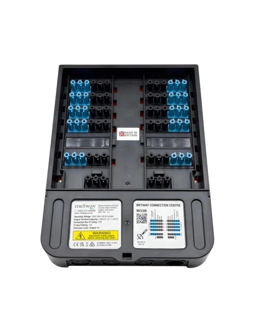 METWAY 8 OUTPUT 6-POLE METWAY CONNECTION CENTRE LCM, BLACK / BLUE CODING