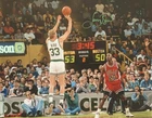 Larry Bird Signed With Michael Jordan 8x10 Ghibli Art Reprint