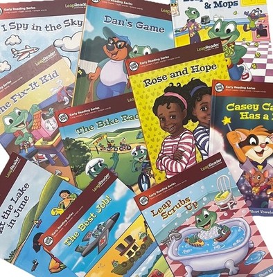 Lot of 10 Leap Frog Early Reading Series Leap Reader Books Long Short Vowels