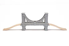 maxim enterprise, inc. Wooden Train Reversible Bridge with Ascending Tracks, ...