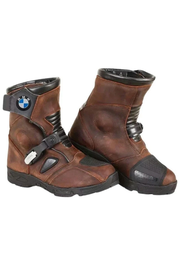 BMW Motorcycle Waterproof CE Touring Adventure Boots, Short Leather Riding Boots - Image 3 of 4