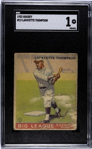 1933 Goudey Lafayette Thompson #13 SGC 1