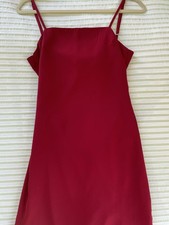 Lulus Red Mini Slip Dress Cut-Out Bow Adjustable Straps Square Neck Size S