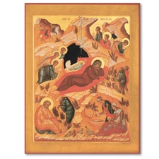 Nativity of Jesus – Orthodox Icon of the Birth of Christ 30x39 cm (12"x15")