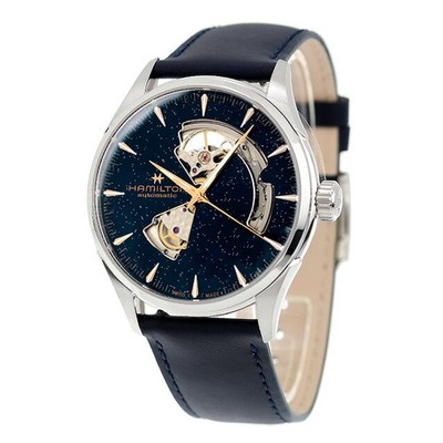 Unbenutzte HAMILTON OPEN HEART H32705640 Blau Automatik Edelstahl Herrenuhr i...